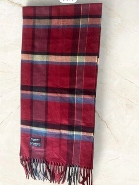 Vintage Christian Dior Monsieur Red Plaid Scarf